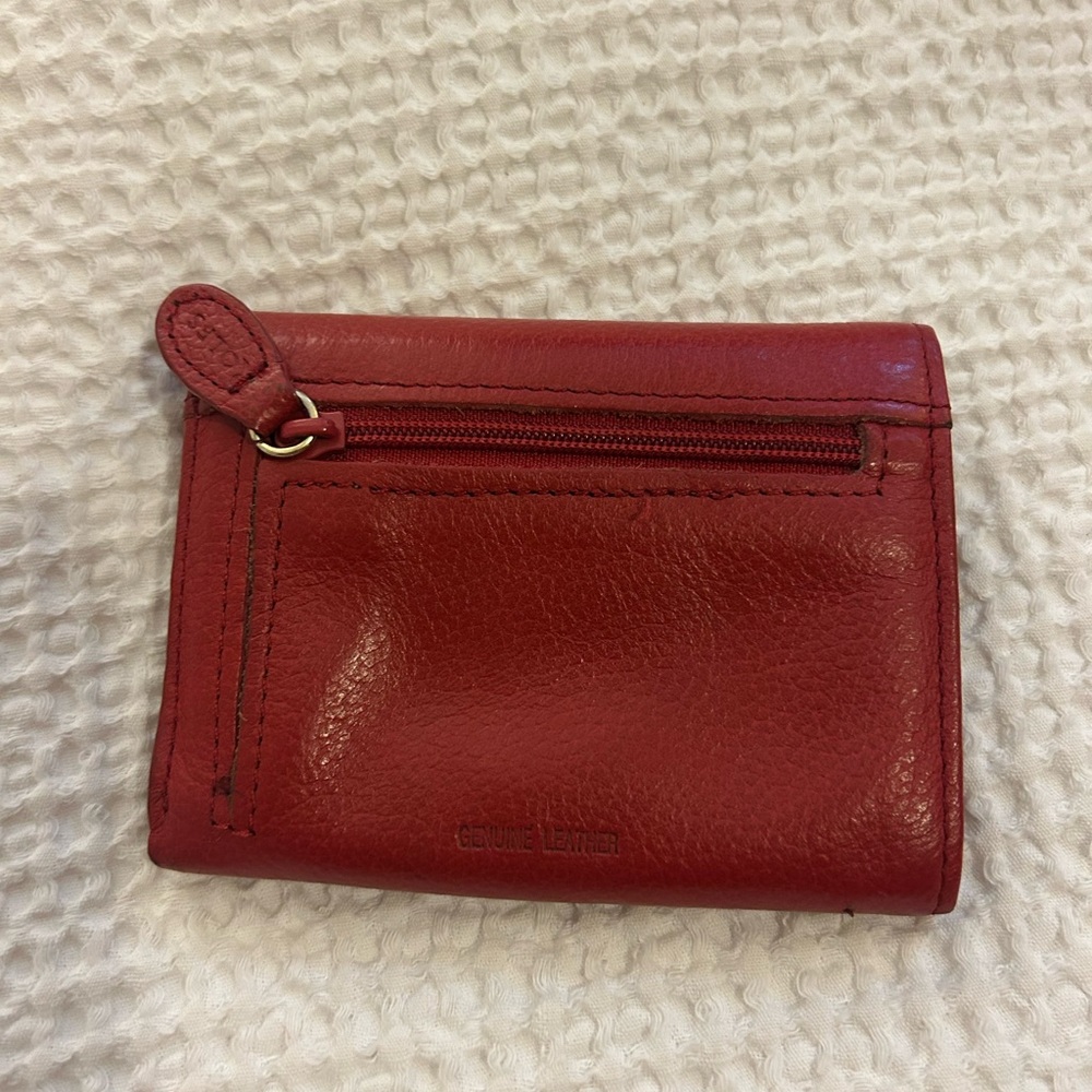 Genuine Leather Red Women's Wallet